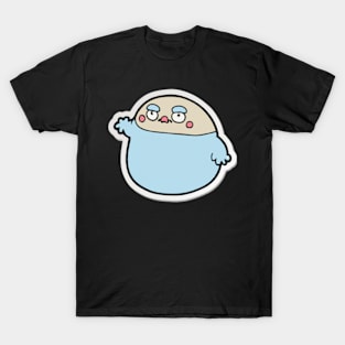 Discover The Funny Tiny Chick with Big Paunch Sticker T-Shirt